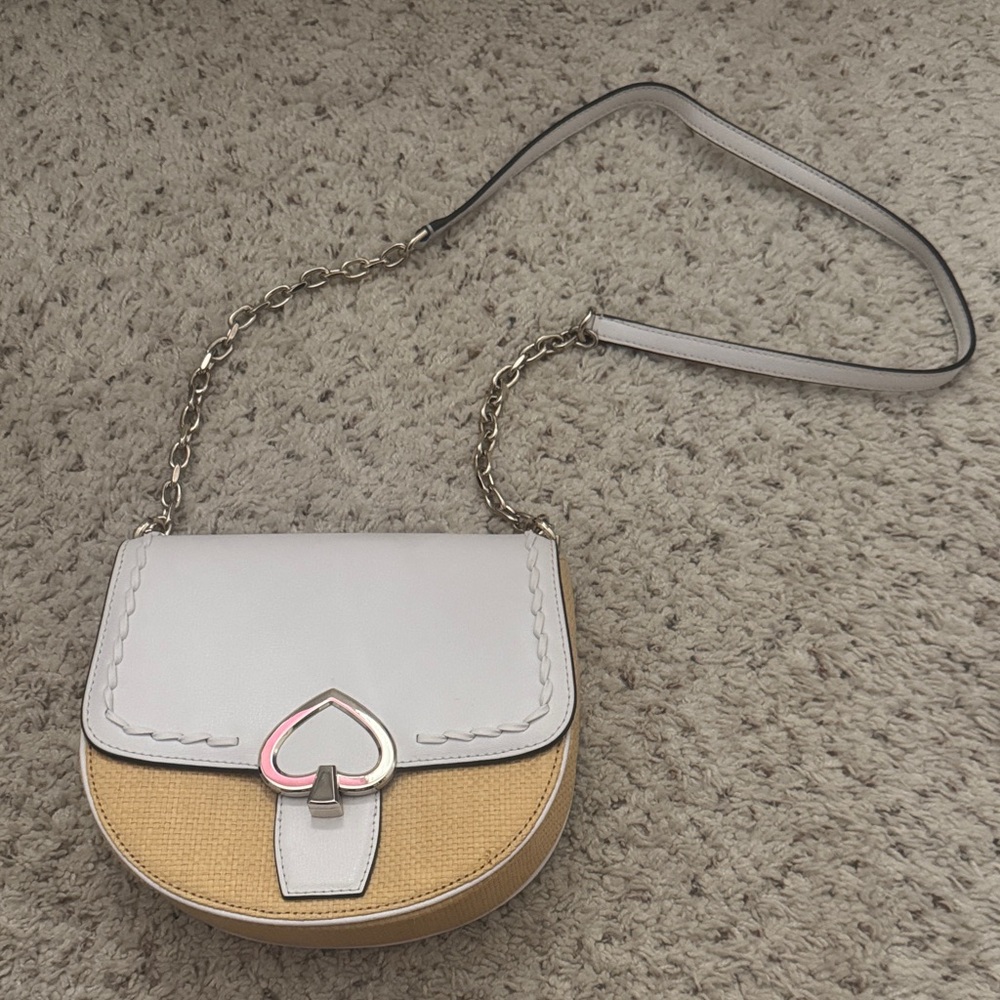 KATE SPADE RAFFIA CROSSBODY BAG